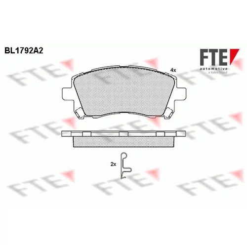 Sada brzdových platničiek kotúčovej brzdy FTE 9010363