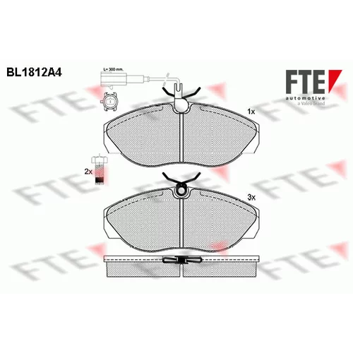 Sada brzdových platničiek kotúčovej brzdy FTE 9010388