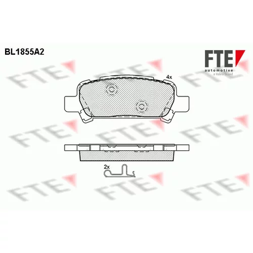 Sada brzdových platničiek kotúčovej brzdy FTE 9010429