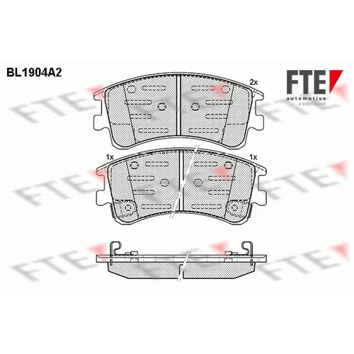 Sada brzdových platničiek kotúčovej brzdy FTE 9010493