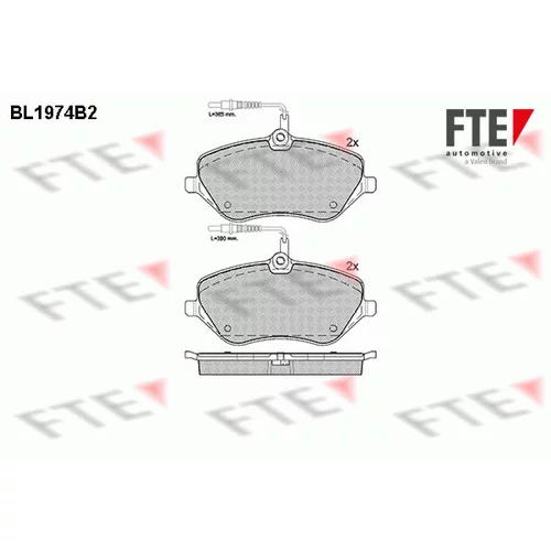 Sada brzdových platničiek kotúčovej brzdy FTE 9010562