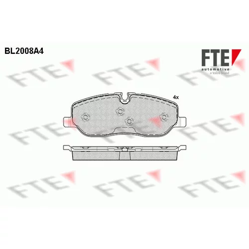 Sada brzdových platničiek kotúčovej brzdy FTE 9010592