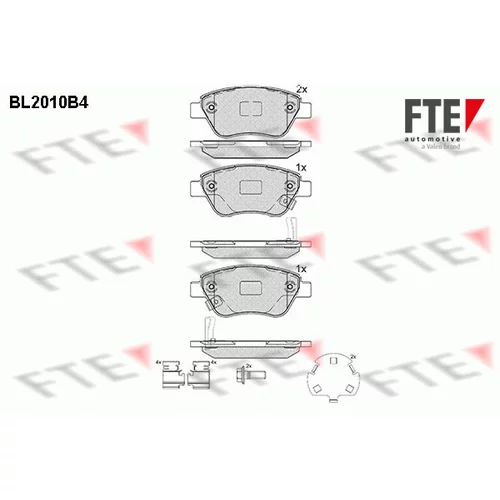 Sada brzdových platničiek kotúčovej brzdy FTE 9010597