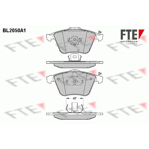 Sada brzdových platničiek kotúčovej brzdy FTE 9010636