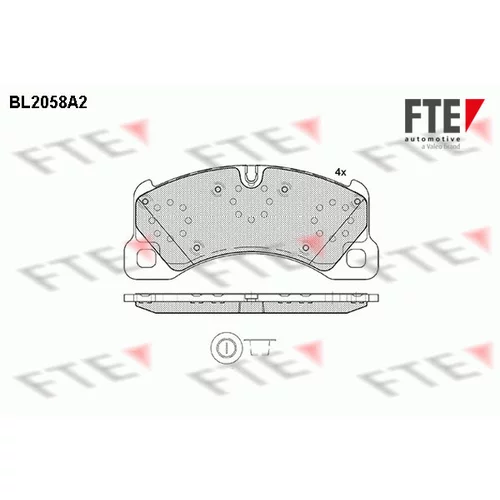 Sada brzdových platničiek kotúčovej brzdy FTE 9010642