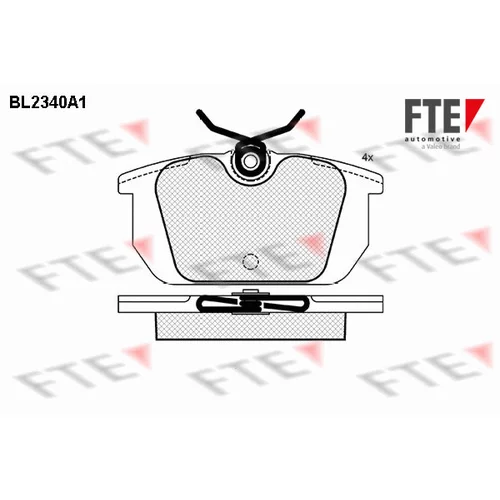 Sada brzdových platničiek kotúčovej brzdy FTE 9010705