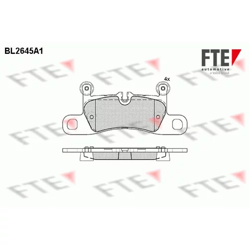 Sada brzdových platničiek kotúčovej brzdy FTE 9010888