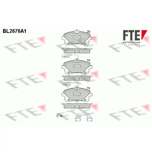 Sada brzdových platničiek kotúčovej brzdy FTE 9010911