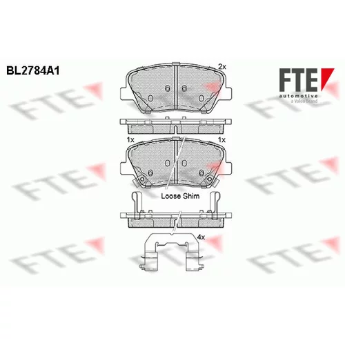 Sada brzdových platničiek kotúčovej brzdy FTE 9010979