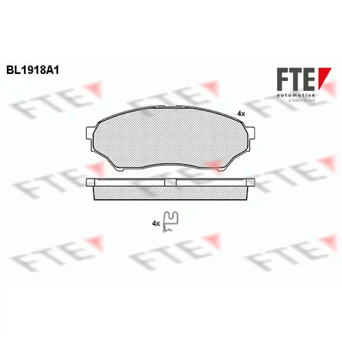 Sada brzdových platničiek kotúčovej brzdy FTE 9011041