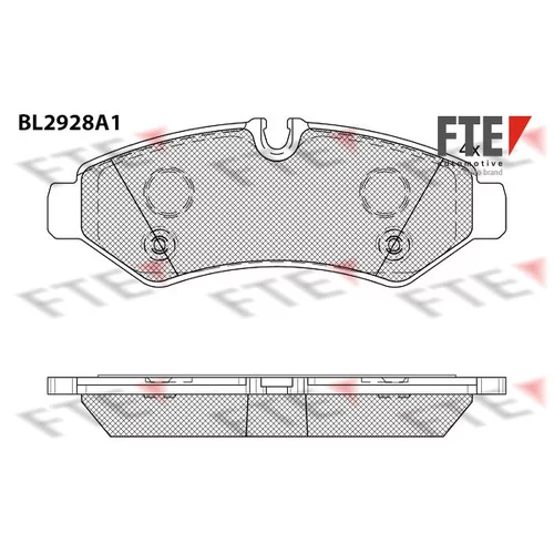 Sada brzdových platničiek kotúčovej brzdy FTE 9011172