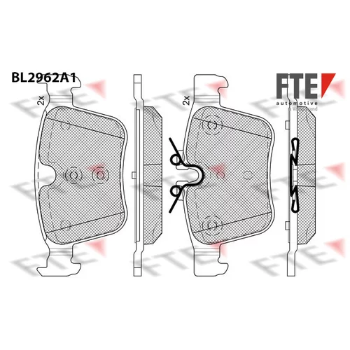 Sada brzdových platničiek kotúčovej brzdy FTE 9011205