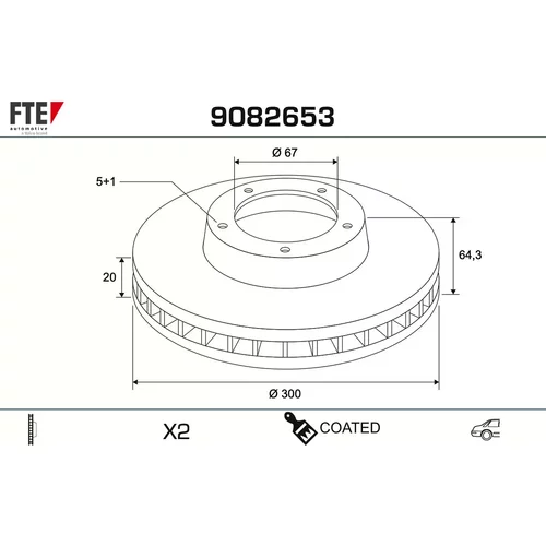 Brzdový kotúč FTE 9082653