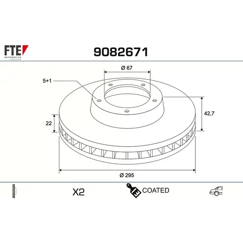 Brzdový kotúč FTE 9082671