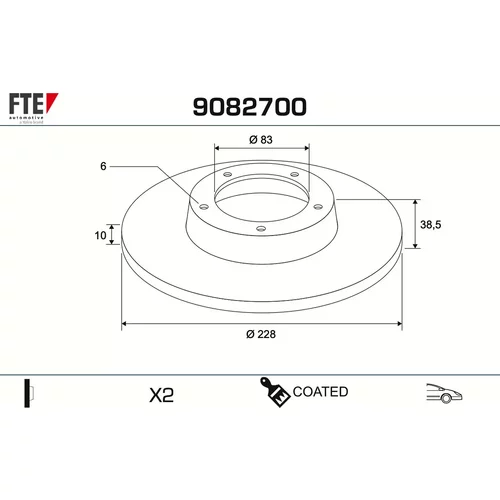 Brzdový kotúč FTE 9082700