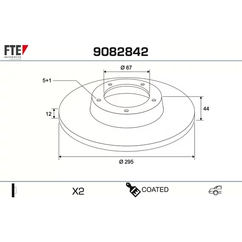 Brzdový kotúč FTE 9082842