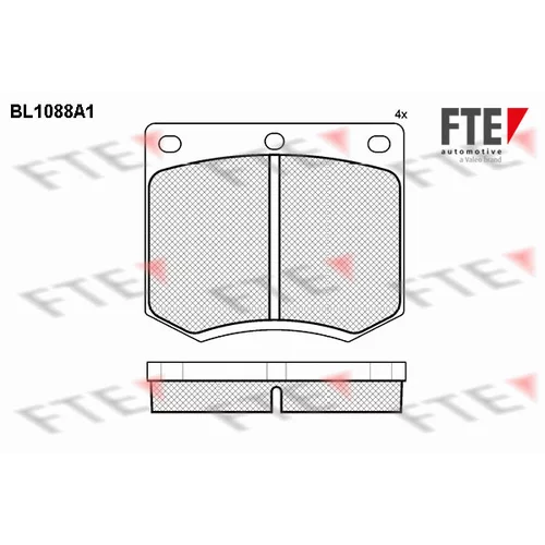 Sada brzdových platničiek kotúčovej brzdy FTE BL1088A1