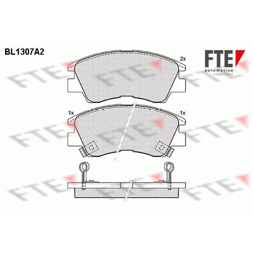 Sada brzdových platničiek kotúčovej brzdy FTE BL1307A2