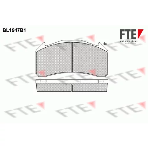 Sada brzdových platničiek kotúčovej brzdy FTE BL1947B1