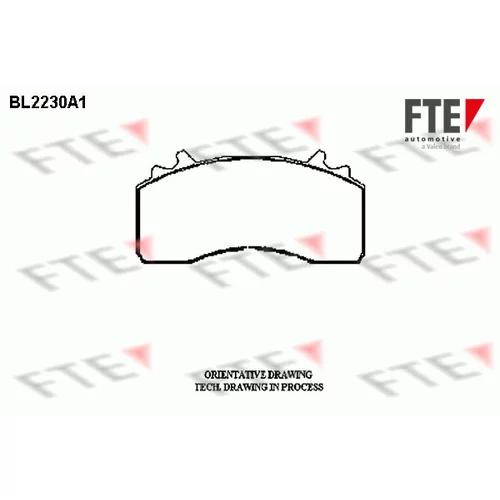 Sada brzdových platničiek kotúčovej brzdy FTE BL2230A1