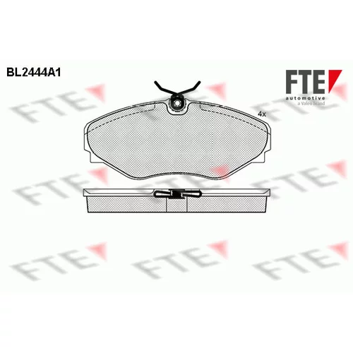 Sada brzdových platničiek kotúčovej brzdy FTE BL2444A1