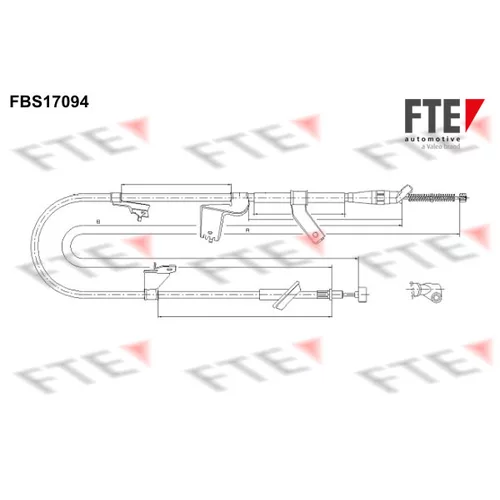 Ťažné lanko parkovacej brzdy FTE FBS17094