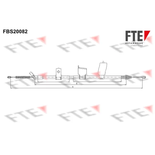 Ťažné lanko parkovacej brzdy FTE FBS20082