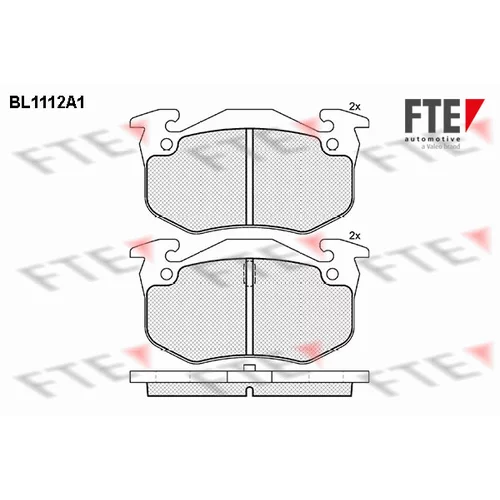 Sada brzdových platničiek kotúčovej brzdy FTE 9010029