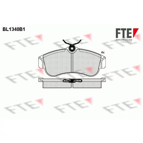Sada brzdových platničiek kotúčovej brzdy FTE 9010131