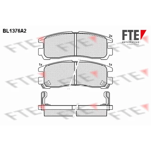 Sada brzdových platničiek kotúčovej brzdy FTE 9010153