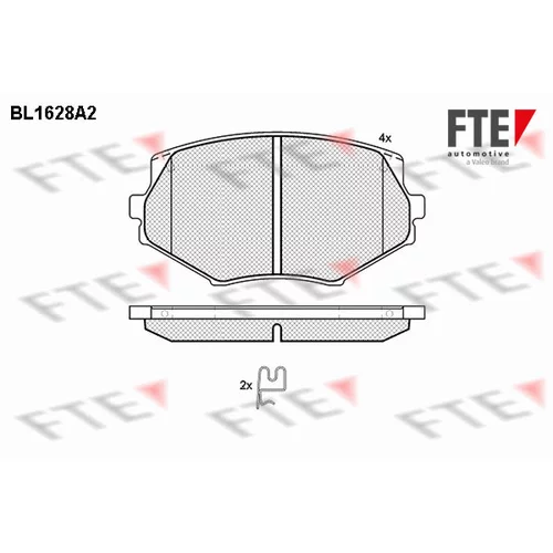 Sada brzdových platničiek kotúčovej brzdy FTE 9010255