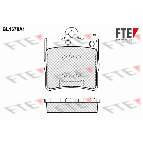 Sada brzdových platničiek kotúčovej brzdy FTE 9010287