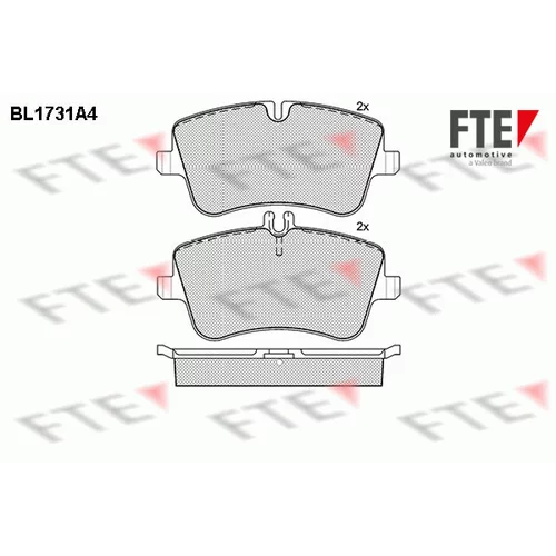 Sada brzdových platničiek kotúčovej brzdy FTE 9010319