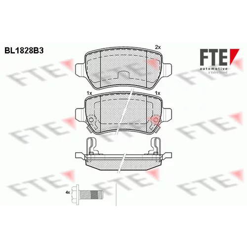 Sada brzdových platničiek kotúčovej brzdy FTE 9010406