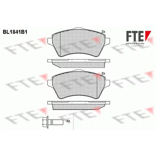 Sada brzdových platničiek kotúčovej brzdy FTE 9010419