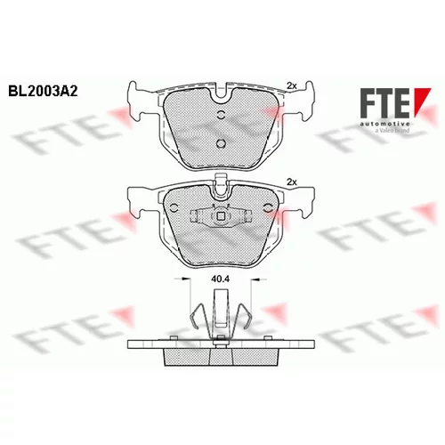 Sada brzdových platničiek kotúčovej brzdy FTE 9010589