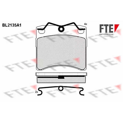 Sada brzdových platničiek kotúčovej brzdy FTE 9010683