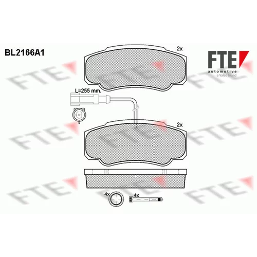 Sada brzdových platničiek kotúčovej brzdy FTE 9010688
