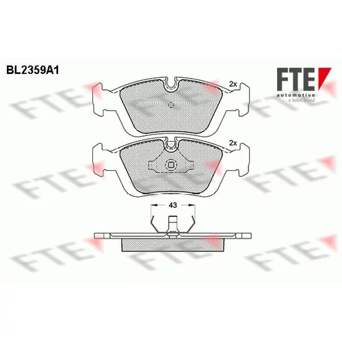 Sada brzdových platničiek kotúčovej brzdy FTE 9010709