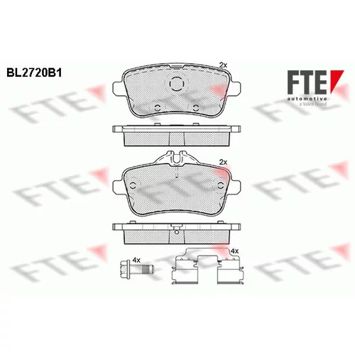 Sada brzdových platničiek kotúčovej brzdy FTE 9010945