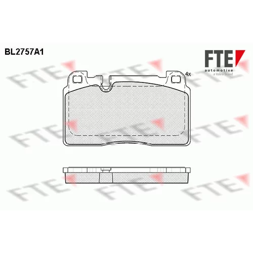 Sada brzdových platničiek kotúčovej brzdy FTE 9010965