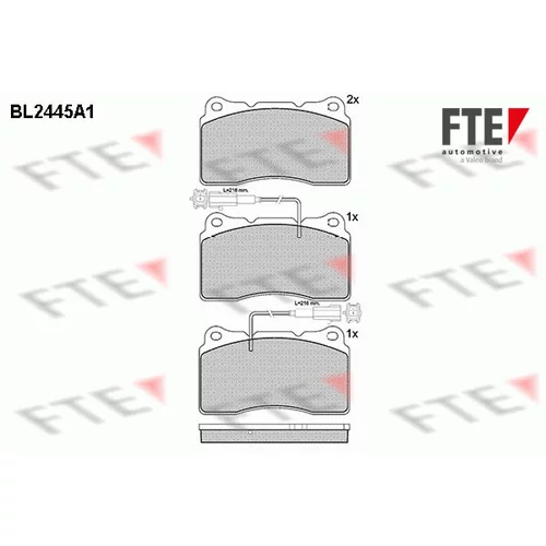 Sada brzdových platničiek kotúčovej brzdy FTE 9011049