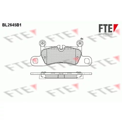 Sada brzdových platničiek kotúčovej brzdy FTE 9011065