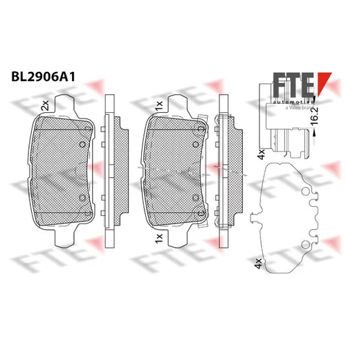 Sada brzdových platničiek kotúčovej brzdy FTE 9011148