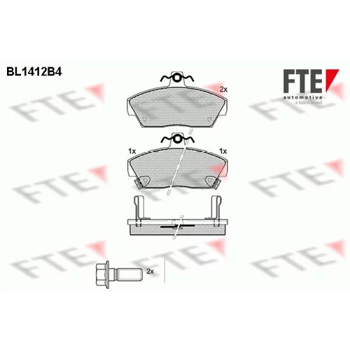 Sada brzdových platničiek kotúčovej brzdy FTE BL1412B4