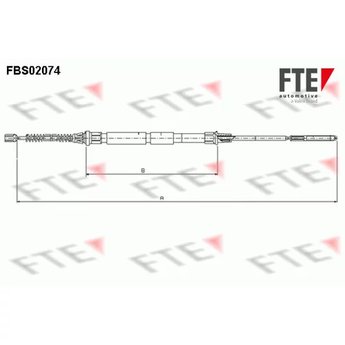 Ťažné lanko parkovacej brzdy FTE FBS02074