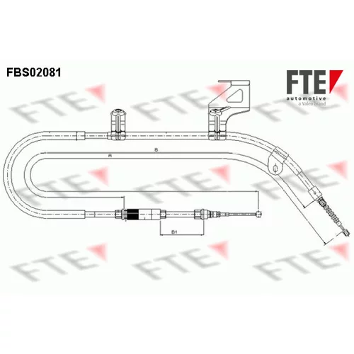 Ťažné lanko parkovacej brzdy FTE FBS02081