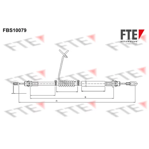 Ťažné lanko parkovacej brzdy FTE FBS10079