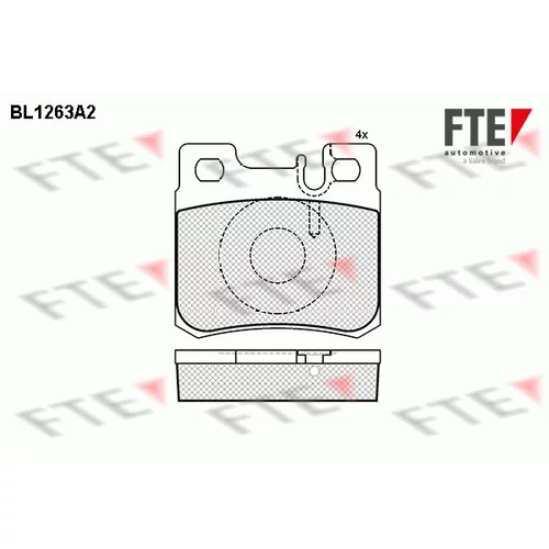 Sada brzdových platničiek kotúčovej brzdy FTE 9010082