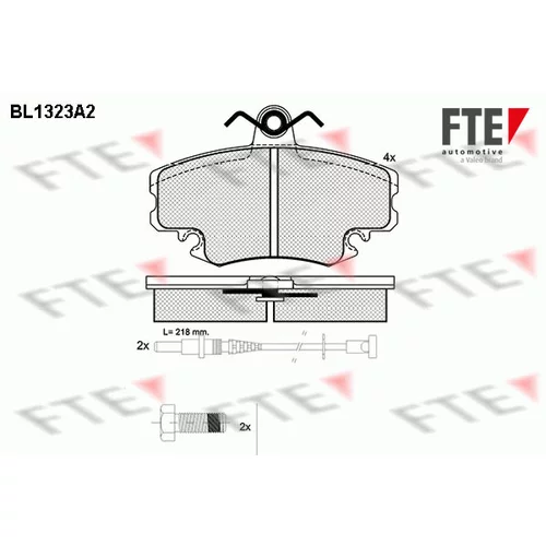 Sada brzdových platničiek kotúčovej brzdy FTE 9010110